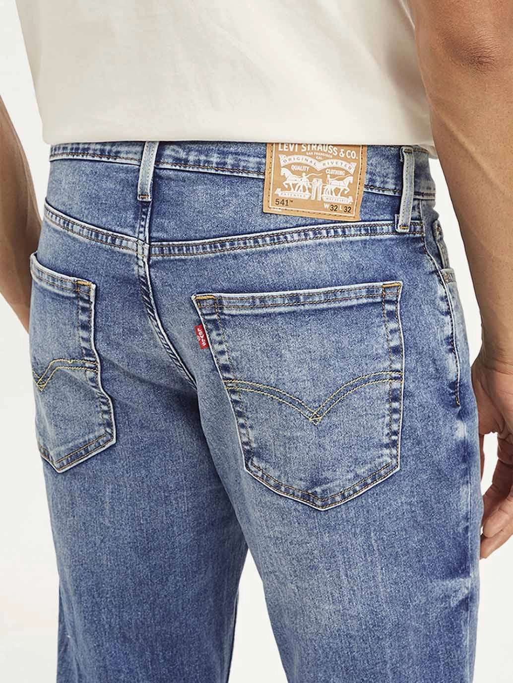 Function Ready Men's 541 Blue Athletic Tapered Fit Mid Rise Jeans