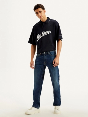 Men's 541 Dark Blue Athletic Tapered Fit Mid Rise Jeans Spring Mood Trendy