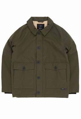 Finisterre Men's Shipyard Insulated Jacket - Timber Green Airy Layer Fit Airtight Fasteners