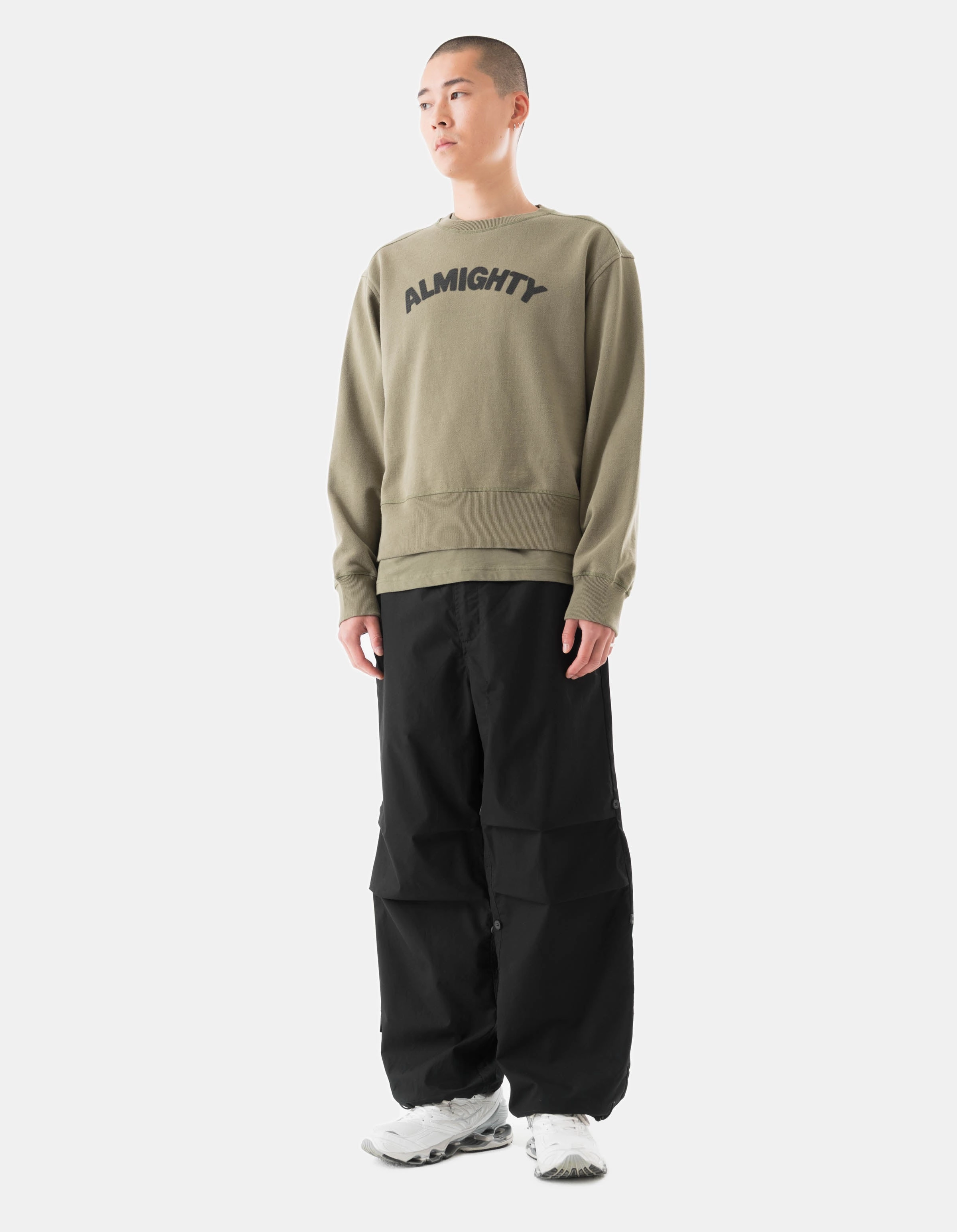7124 Almighty Vintage Crew Sweat Olive OG-107F Easy iron