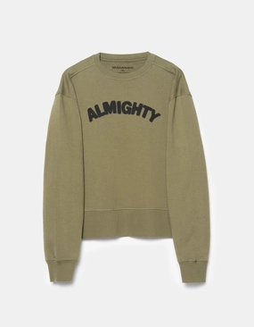 7124 Almighty Vintage Crew Sweat Olive OG-107F Lounge Style