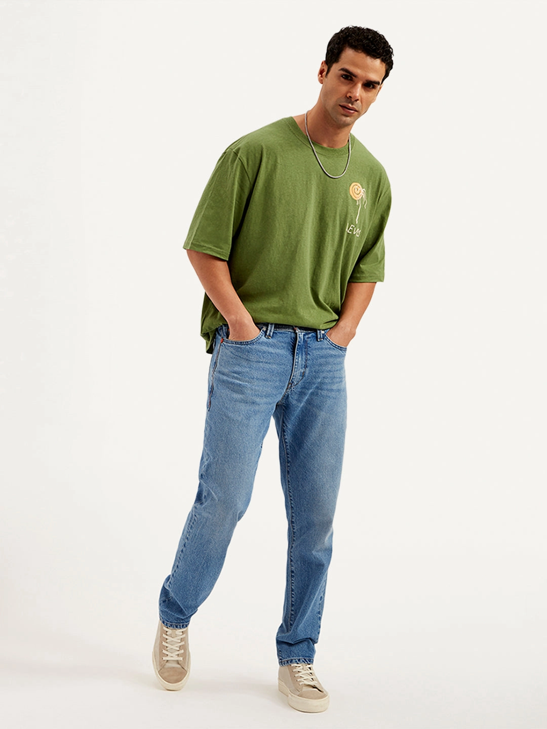 Men's 541 Blue Athletic Tapered Fit Mid Rise Jeans Street Approved Slim Holiday Vibes Teen Outfit