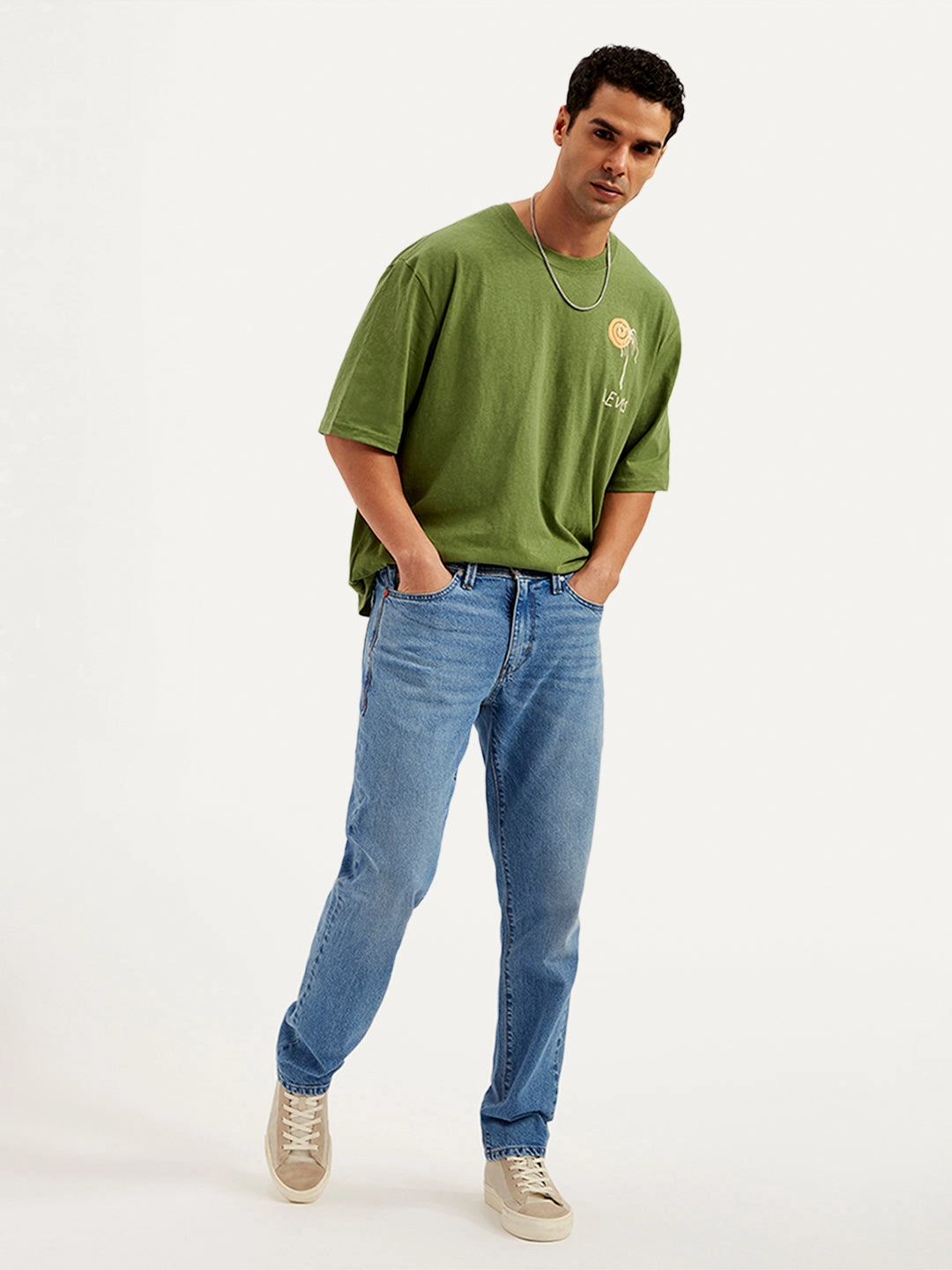 Men's 541 Blue Athletic Tapered Fit Mid Rise Jeans Picnic Style Modern