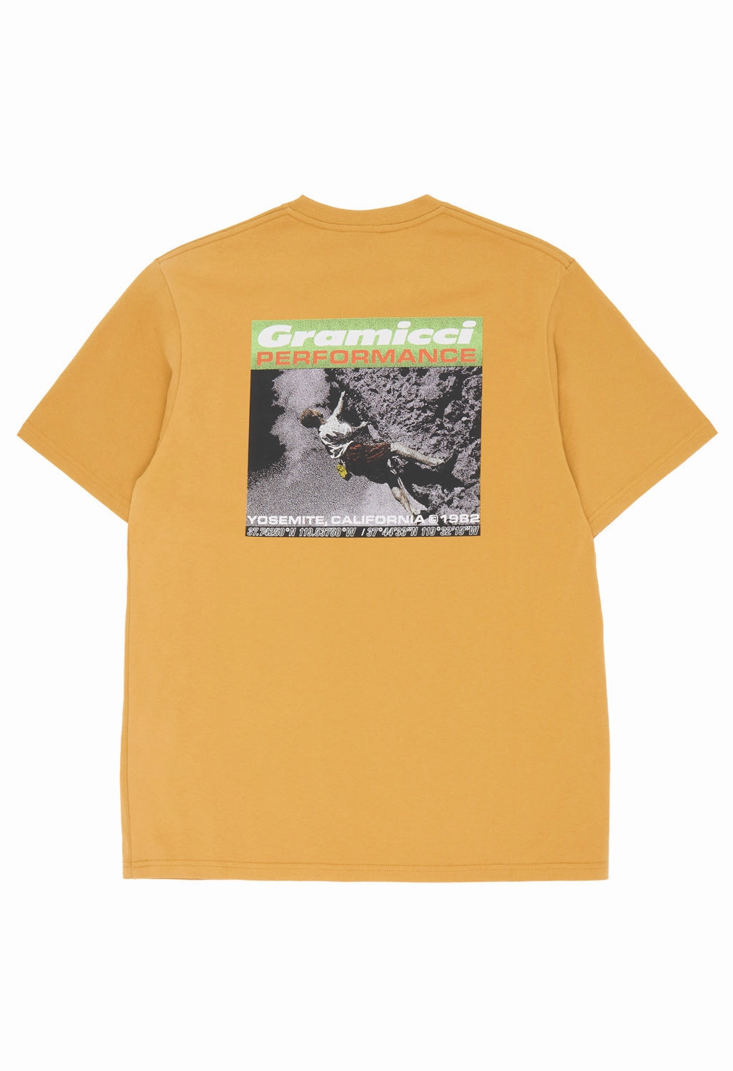 Gramicci Performance Tee - Mustard Relaxed Fit LowImpact Manufacturing