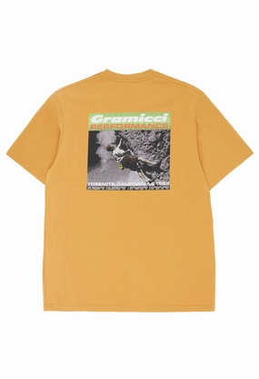 Gramicci Performance Tee - Mustard Relaxed Fit LowImpact Manufacturing