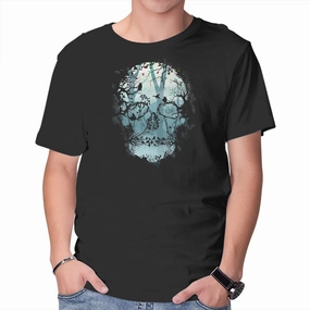 No-Shrink Fabric Sporty Comfort Dark Forest Skull