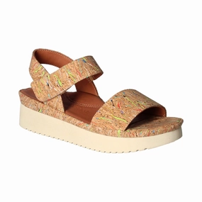 Abrilla Sandal - Bright Multi Cork Knotted Straps