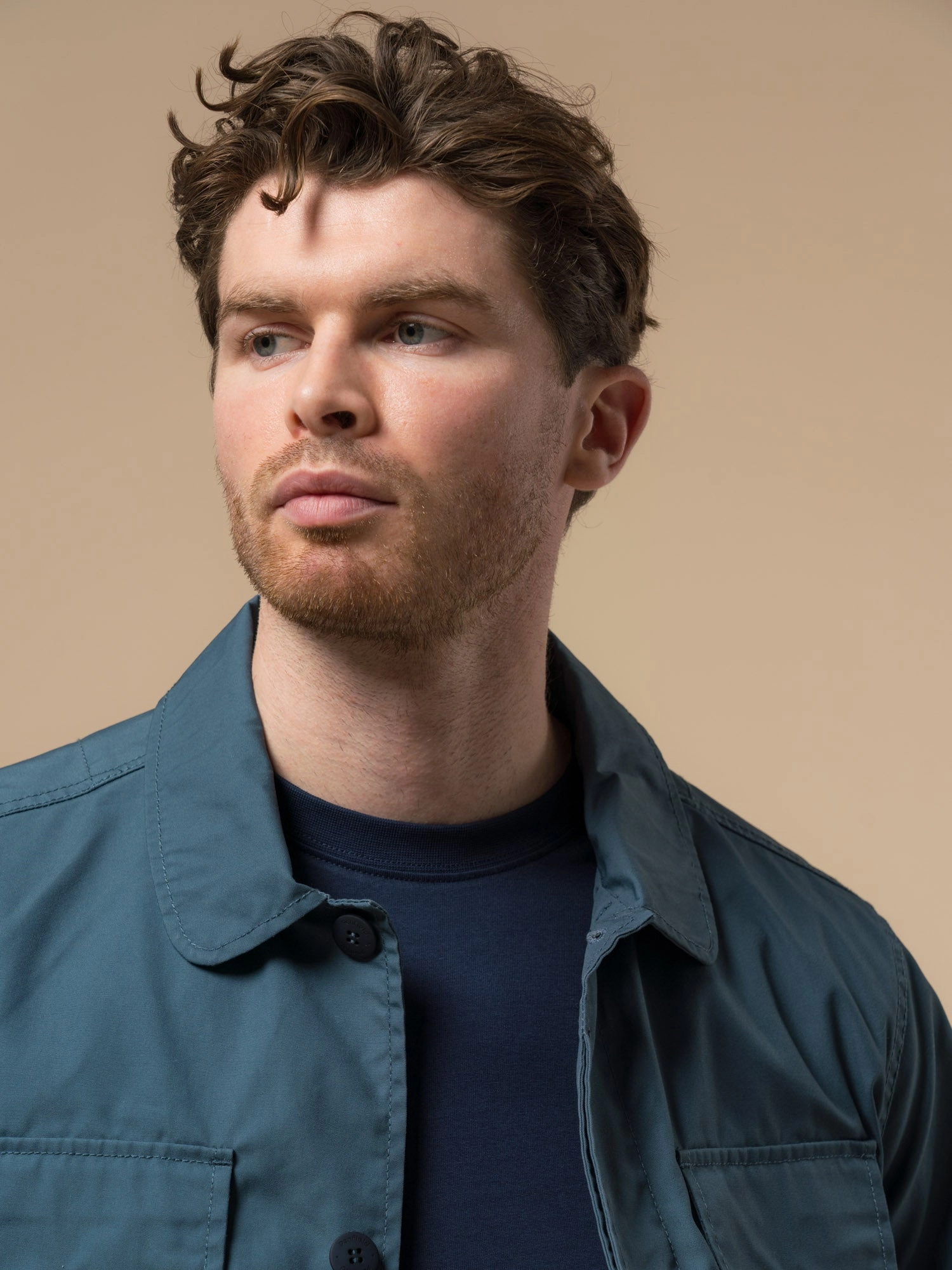 Quincy Jacket in Blue Fusion Ethical Manufacturing Ergonomic Mobility Cut