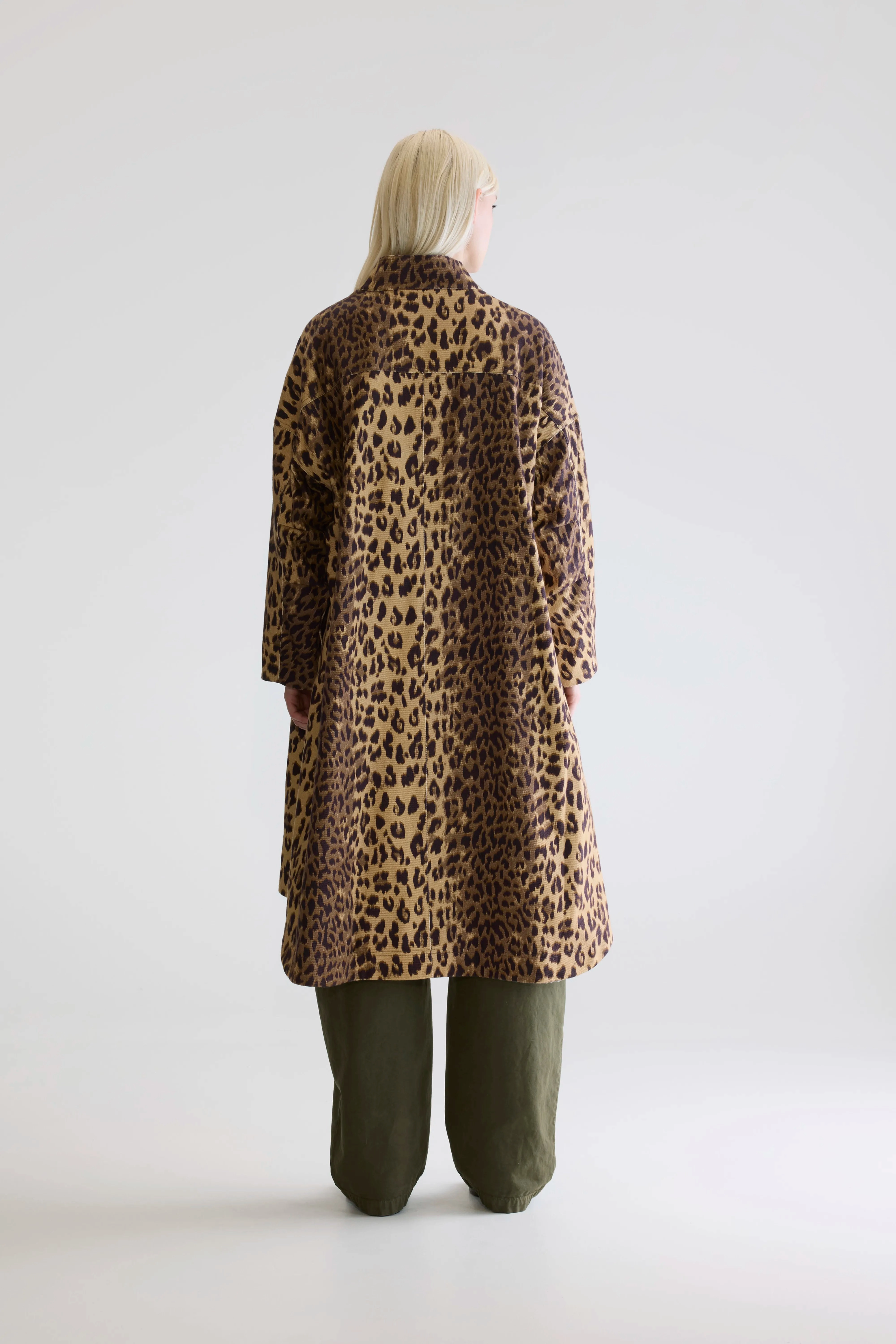 Juttac leopard-print trench (252 / W / COMBO D) Anti Static Interior