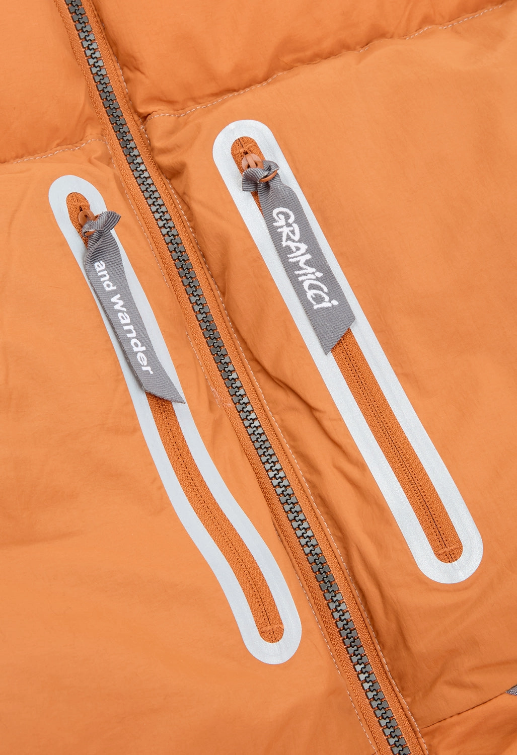 Flexible Cuffs Gramicci x And Wander Down Jacket - ORANGE