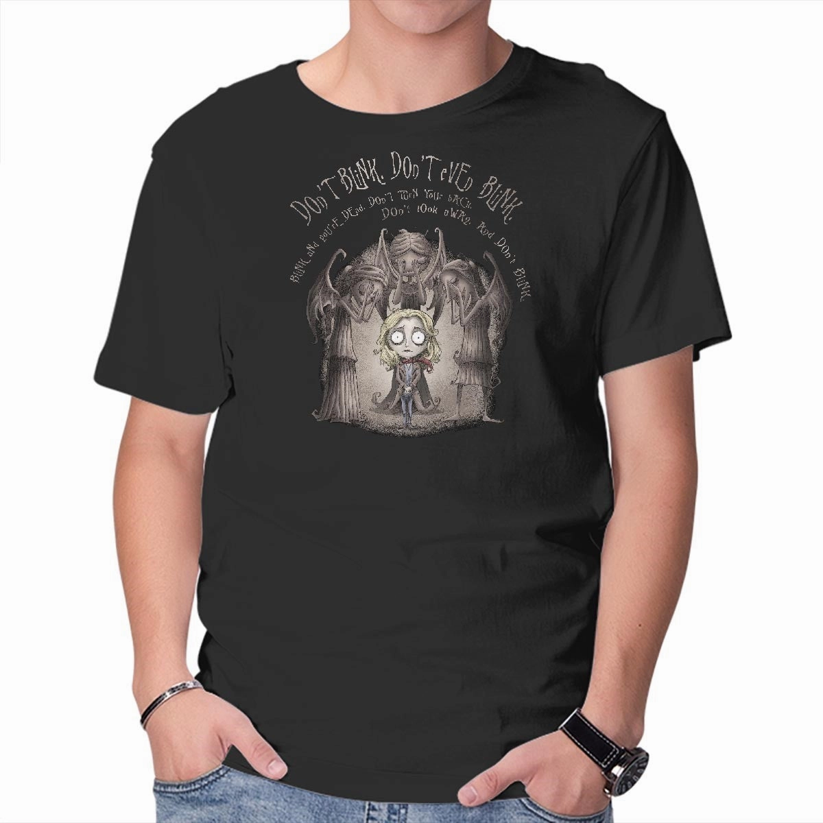 Don't Blink. Don't Even Blink. Longline Hemline Vintage Wash Effect