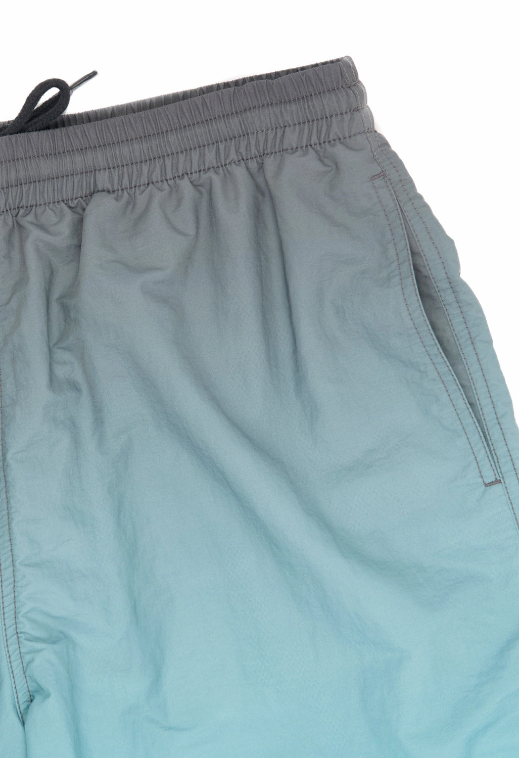 Gramicci Men's Tide Swim Shorts - Blue Gradient Low Profile Waistband Effortless Style