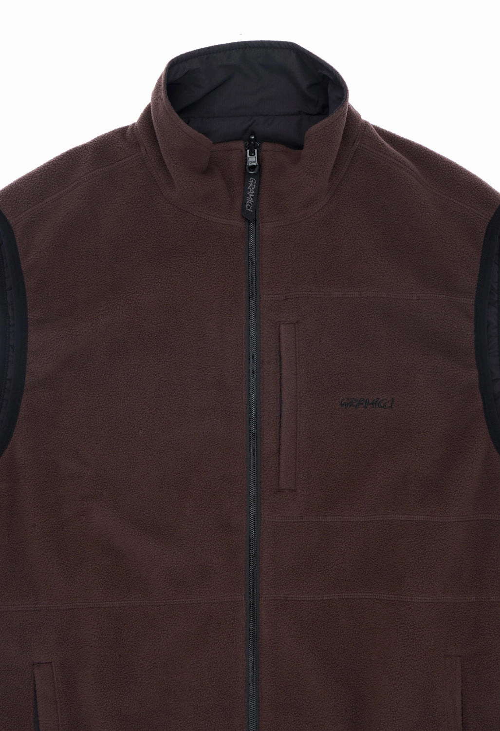 ElasticizedWaistbandSystem Cheap Nice Gramicci Men's Thermal Fleece Reversible Vest - Tobacco