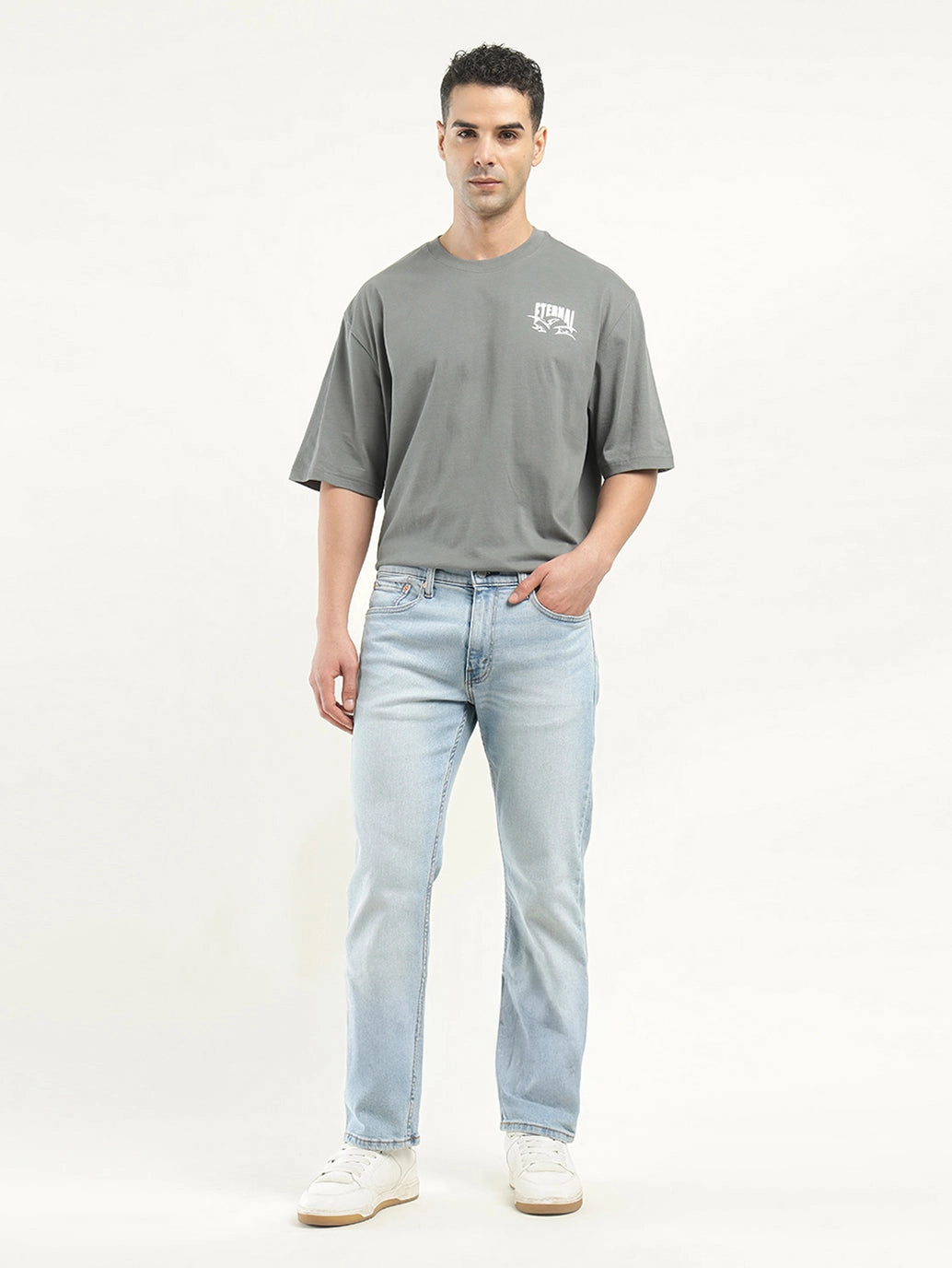 Men's 513 Indigo Slim Straight Fit Mid Rise Jeans Beach Day Holiday Vibes