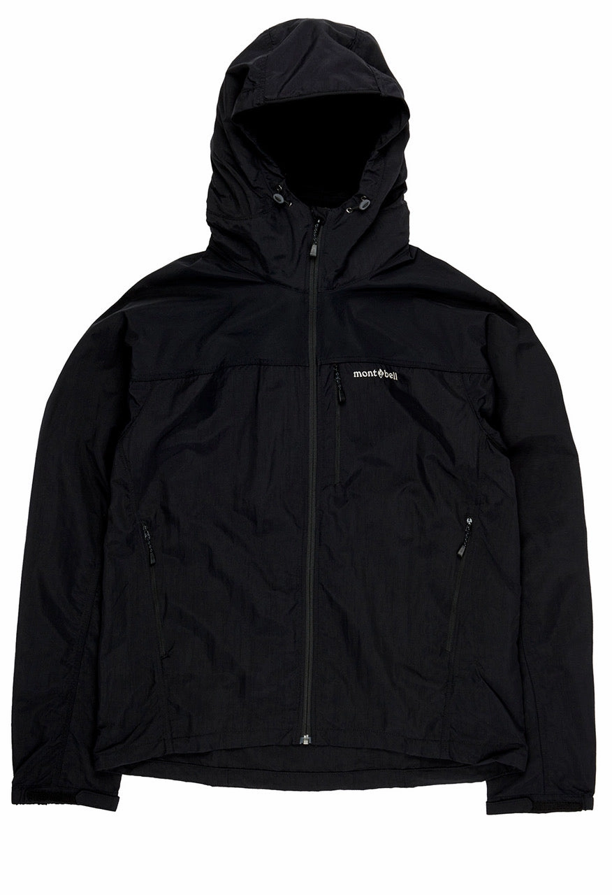 Wind Blocking Fabric City Ready Montbell Mens O.D. Hooded Jacket - Black