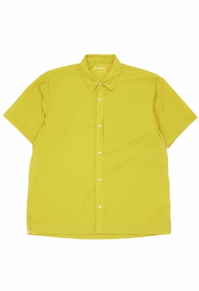 Holiday Gift Goldwin Men's PERTEX Double Cloth Short Sleeve Hike Shirt - Acid Yellow