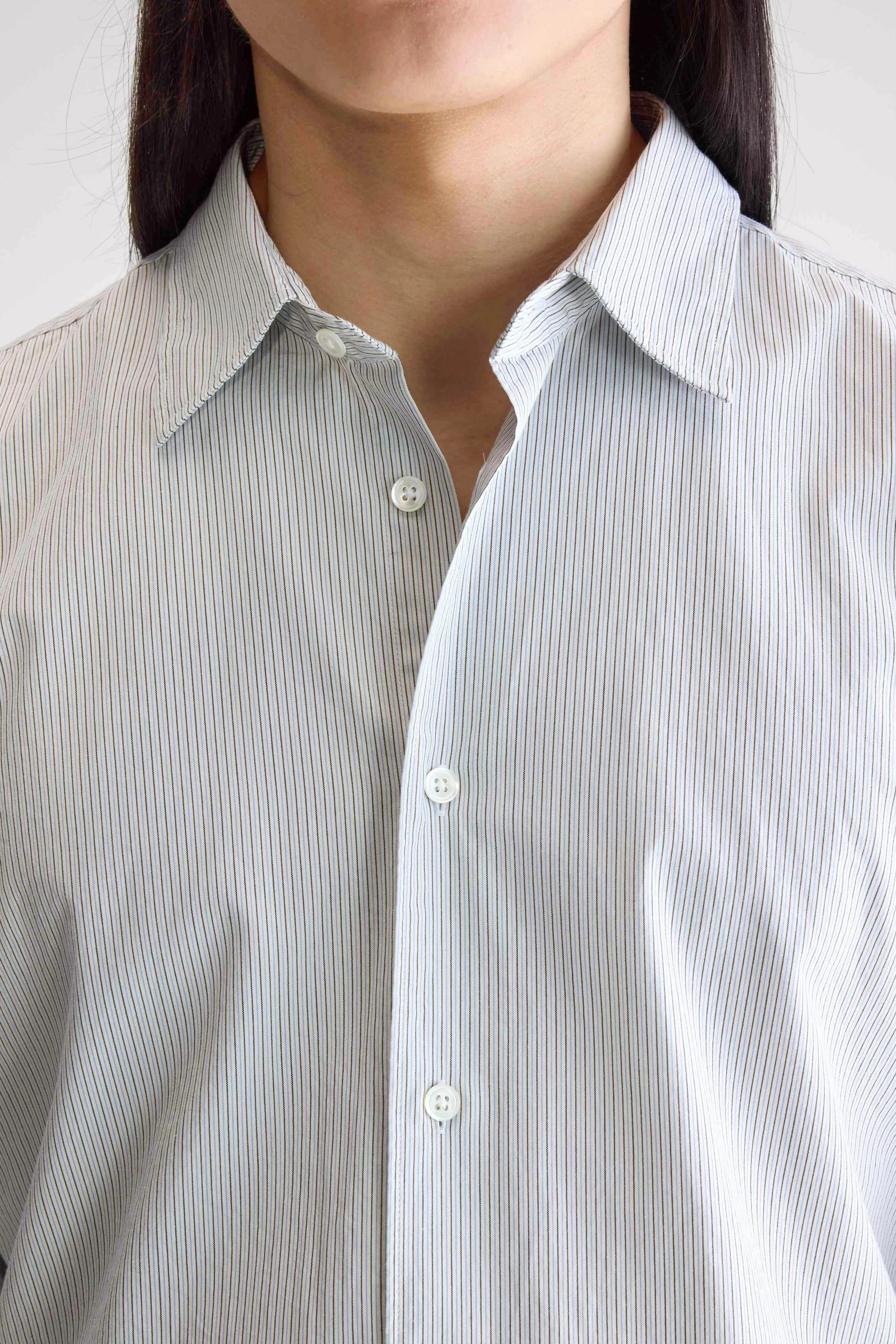 Gabe slim shirt (252 / M / STRIPE U) Reinforced Hems Versatile Layering Piece