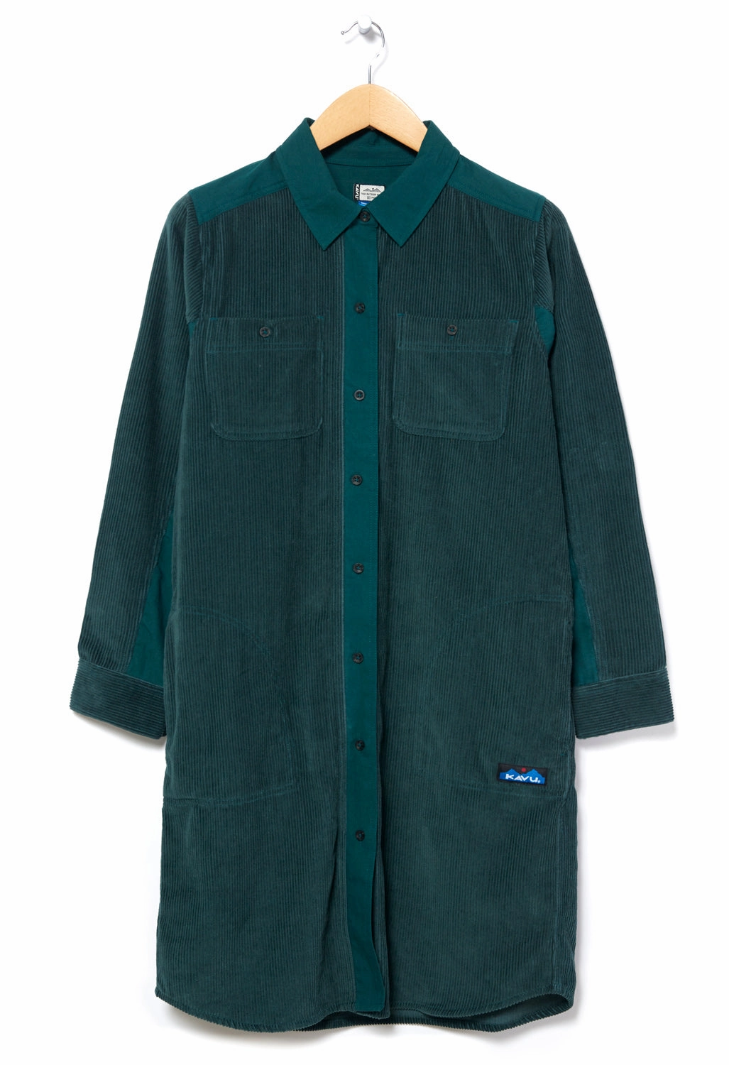 Sleek Layer Look KAVU Women's Sylvie Shirt Dress - Hemlock