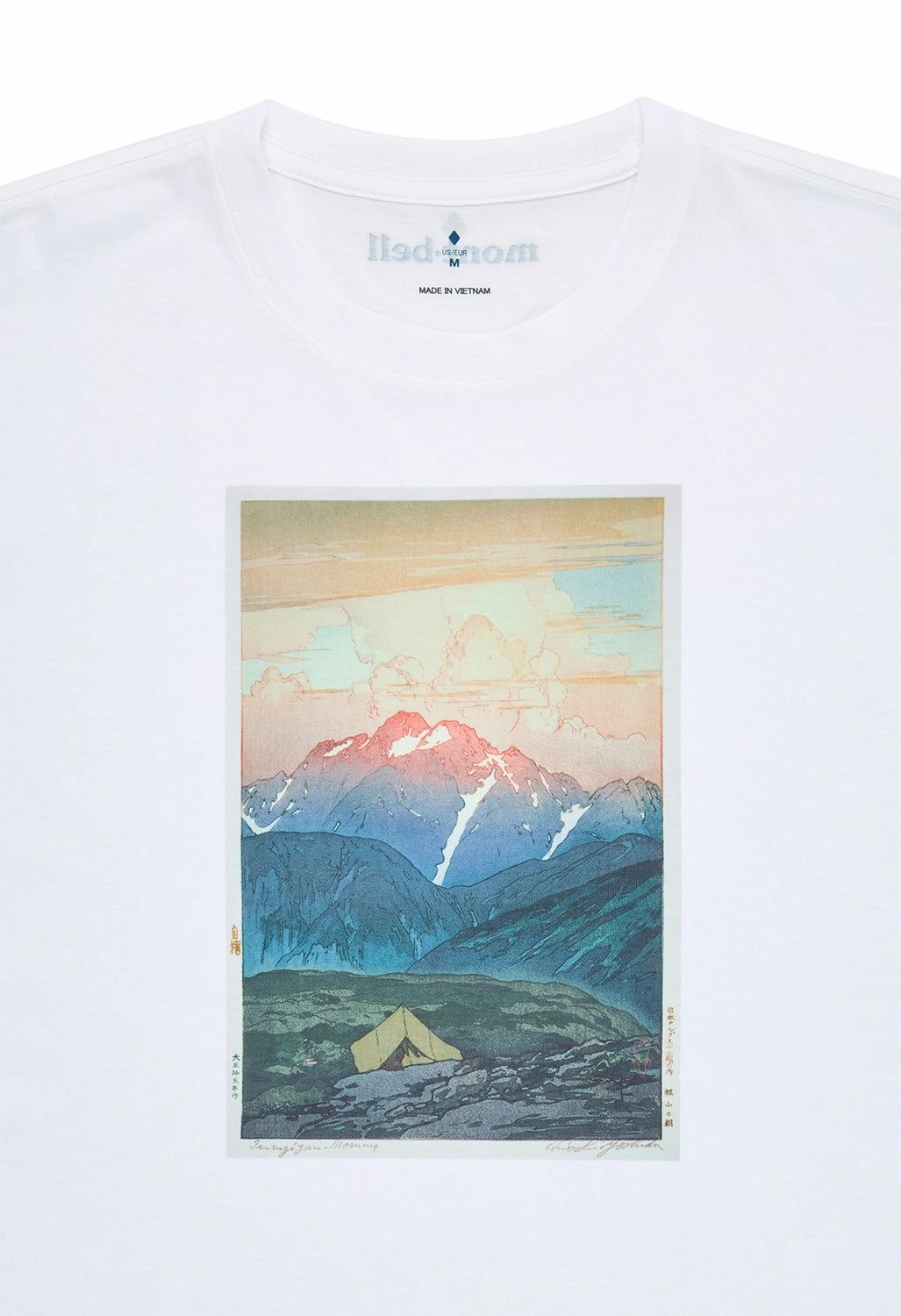 Cozy Fit Design Low Impact Manufacturing Montbell Men's Wickron Tsurugisan No Asa T-Shirt - White