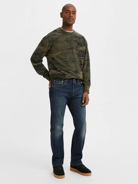 Men's 501 Blue Straight Fit Mid Rise Jeans Foundation Piece Chill Vibe