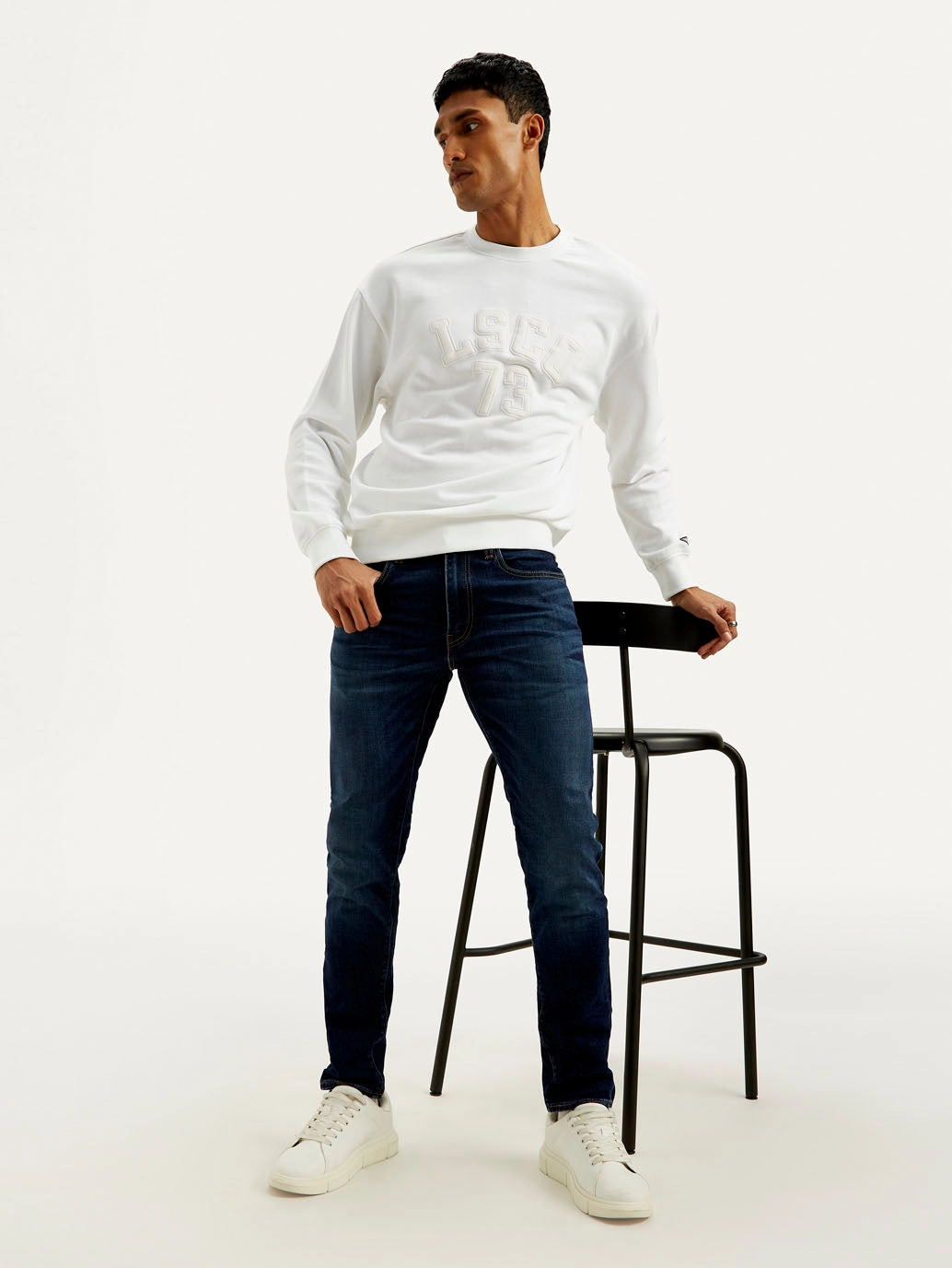Men's 512 Blue Slim Tapered Fit Mid Rise Jeans Premium Party Look