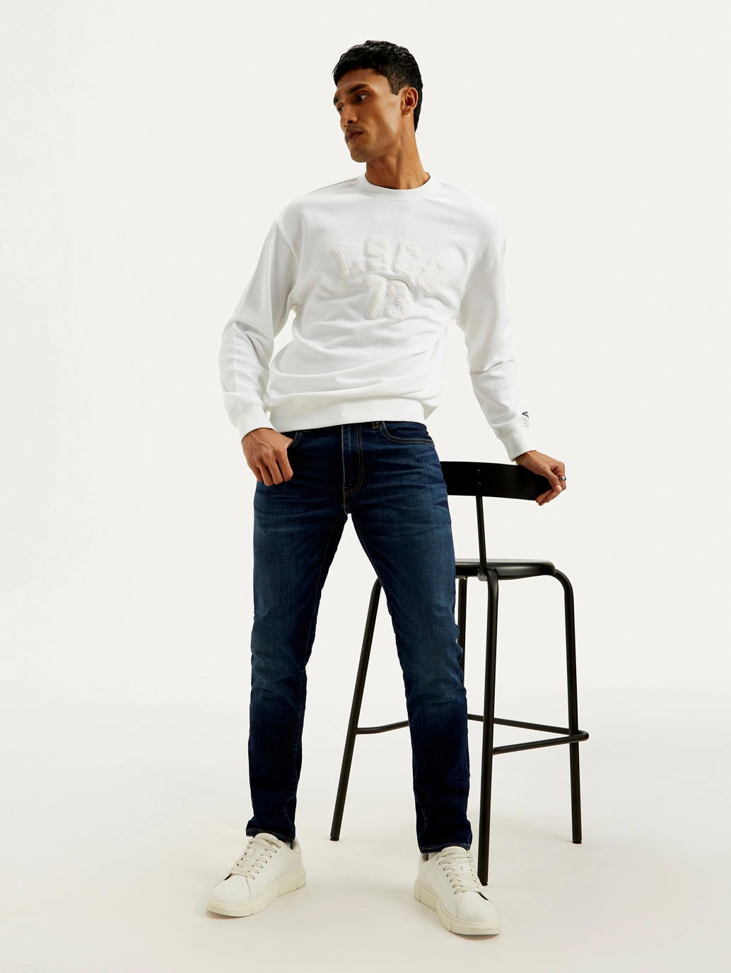 Men's 512 Blue Slim Tapered Fit Mid Rise Jeans Basic Comfort Morning Stroll Professional Wear Brunch Outfit