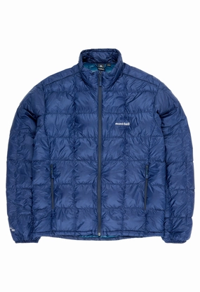 Quilted Stitching Pattern Montbell Men's Superior Down Jacket - Navy