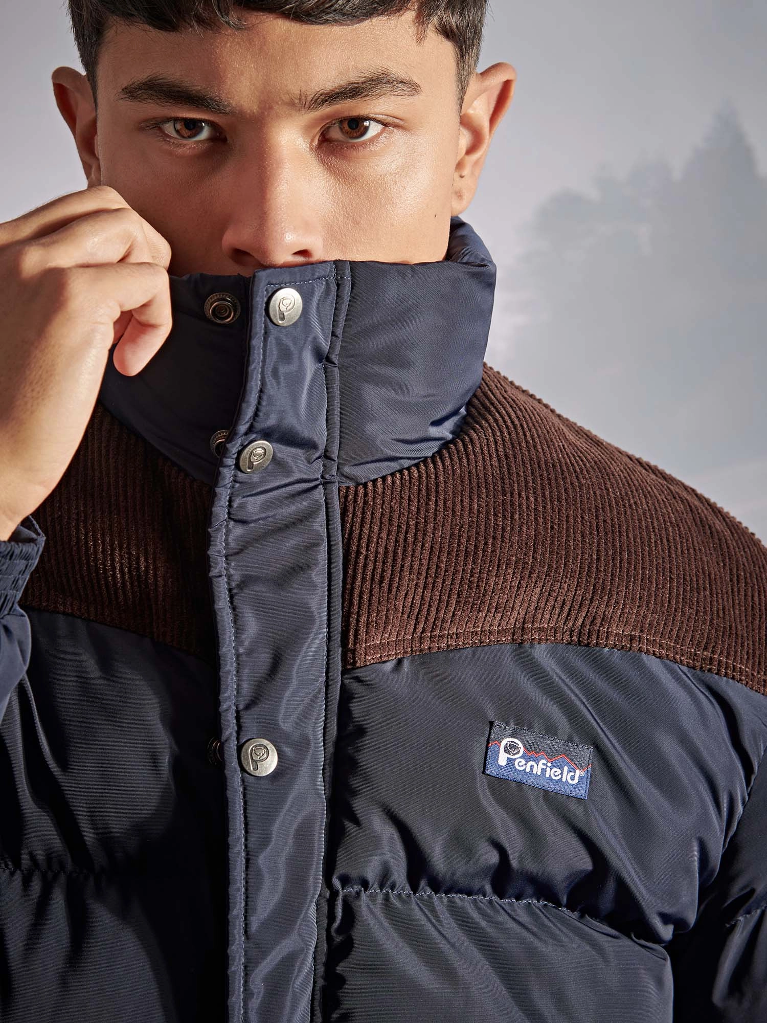 Easton Jacket in Navy Blue Cuffs Adjust Odor Control Finish