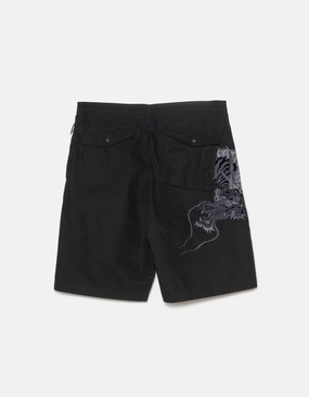 TemperatureRegulating Quick Fit 6094 Tiger Dragon Loose Snoshorts Black Tonal