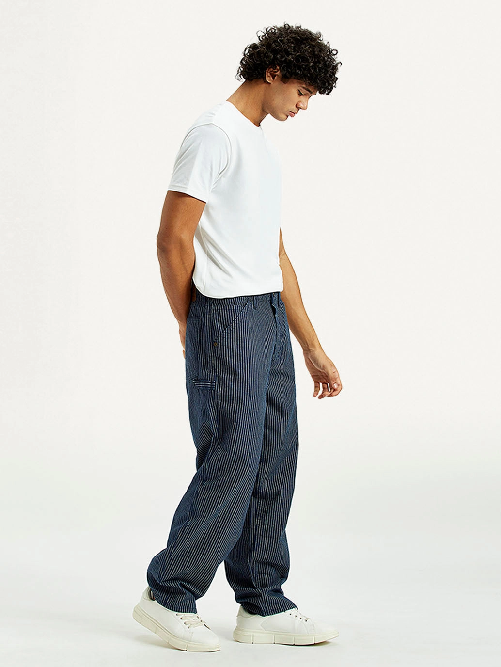 Layer Staple Sleek Fit Men's 578 Dark Indigo Baggy Fit Mid Rise Carpenter Jeans
