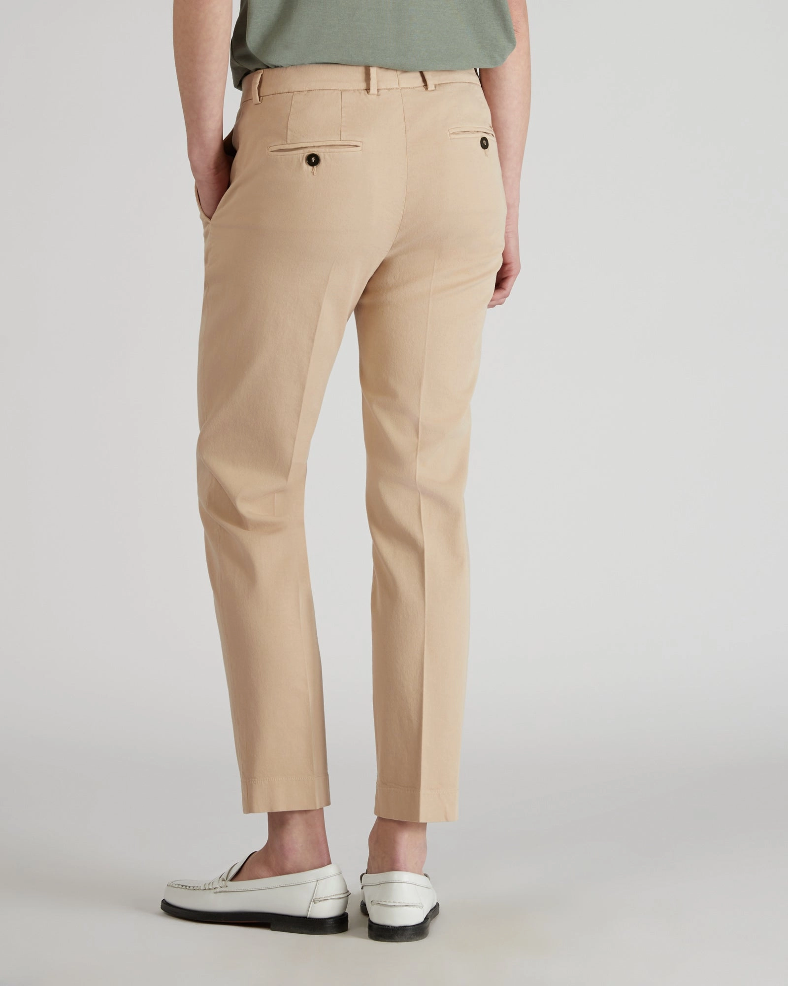 AbrasionResistant Sustainable Material Blend Slim fit trousers in certified cotton gabardine and lyocell