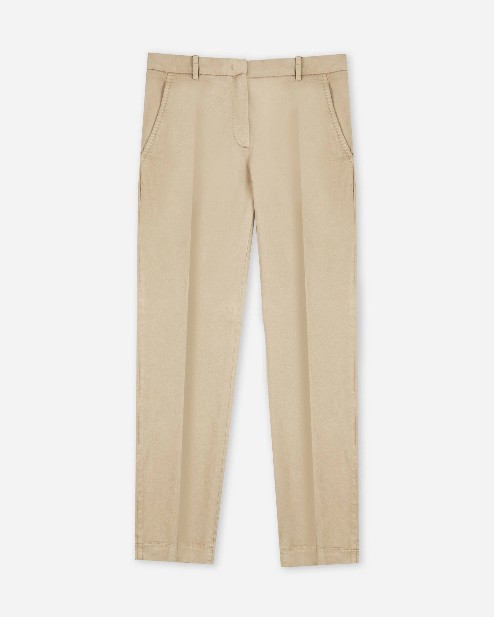 Seasonal Basic Wide fit Slim fit trousers in certified cotton gabardine and lyocell