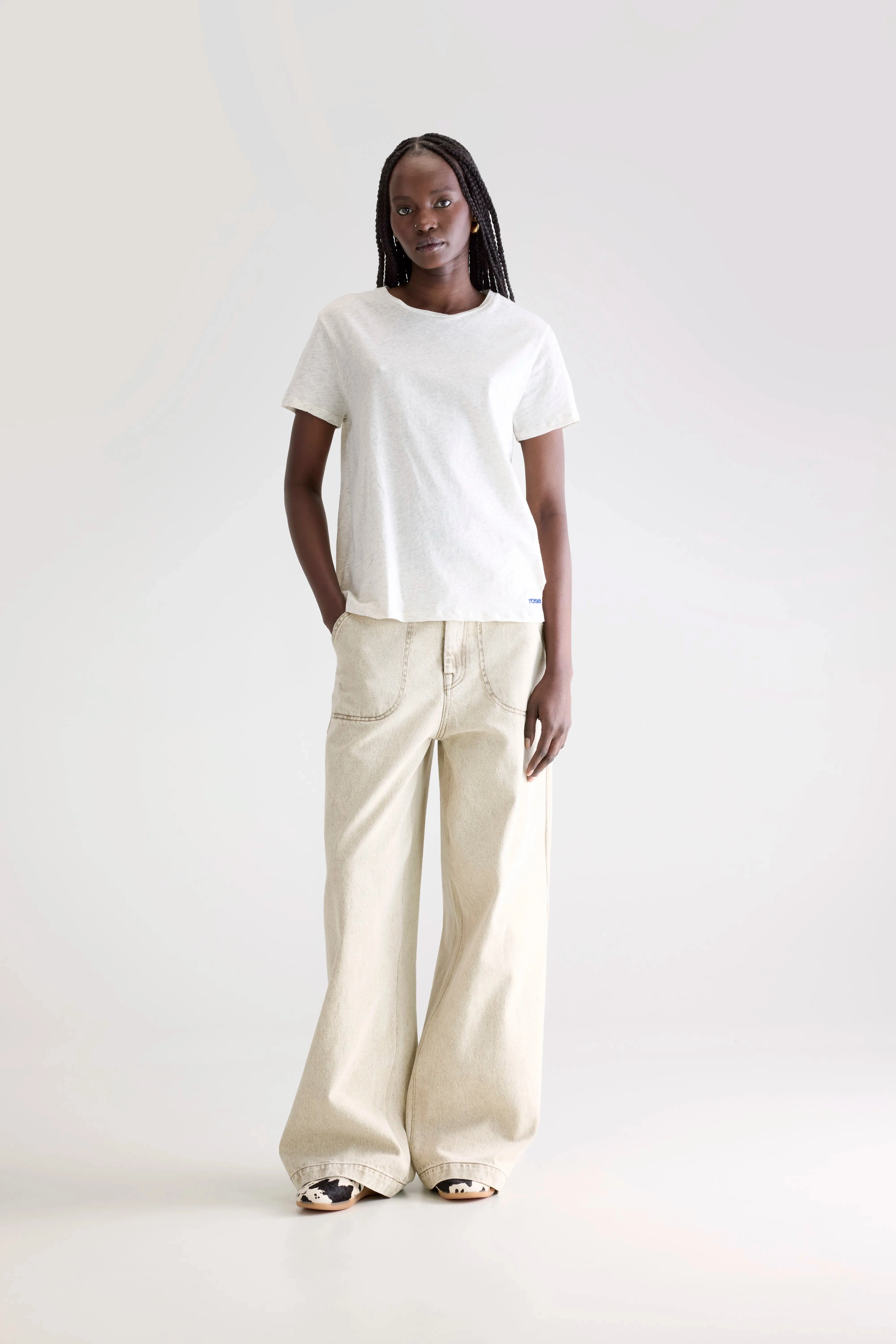 Thermal Regulation Fabric Tencel Lyocell Fiber Covi short-sleeve t-shirt (252 / W / OYSTER)