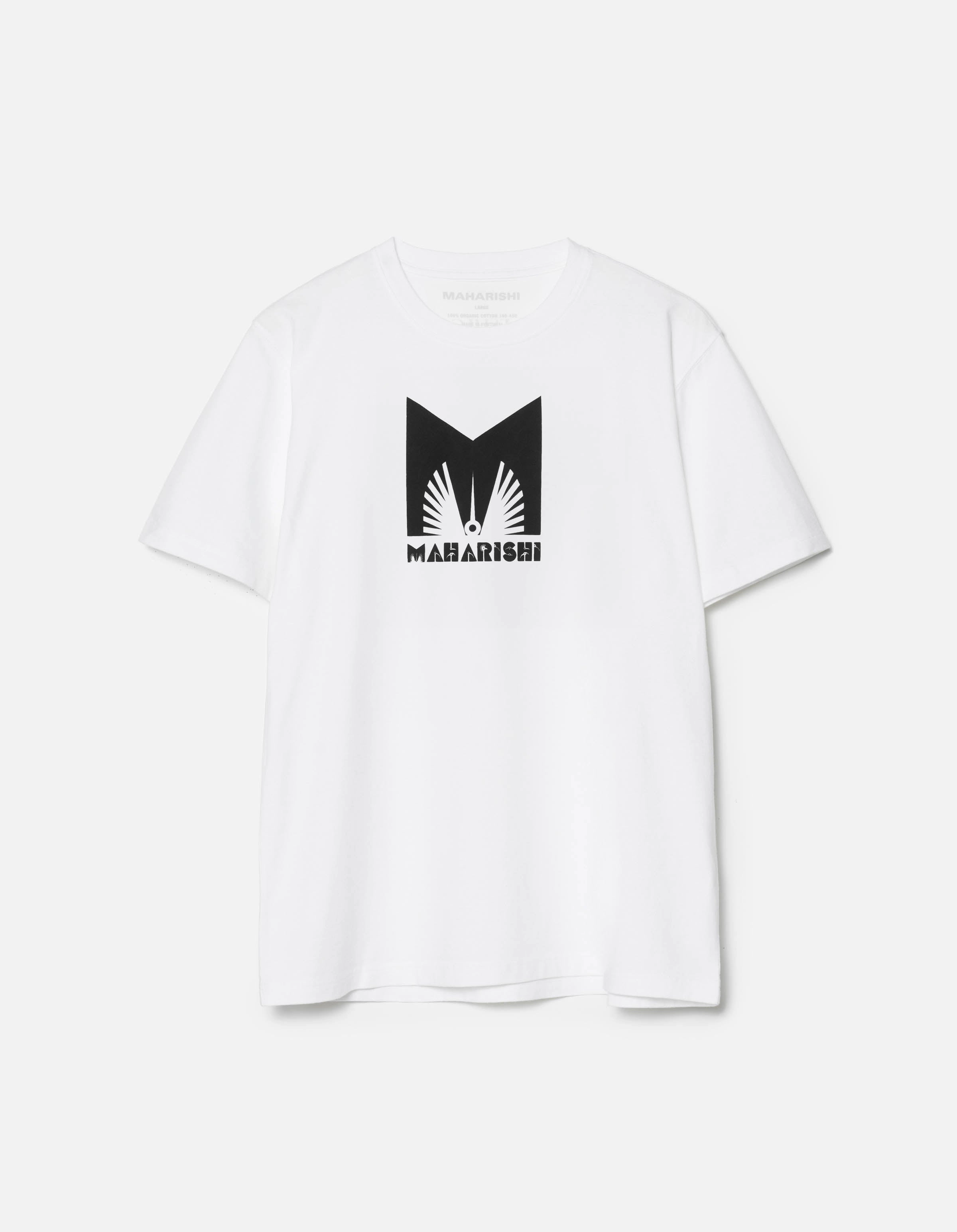 High Neckline Structure ContrastStitching 1581 Maharishi Kung Fulery S/S T-Shirt White