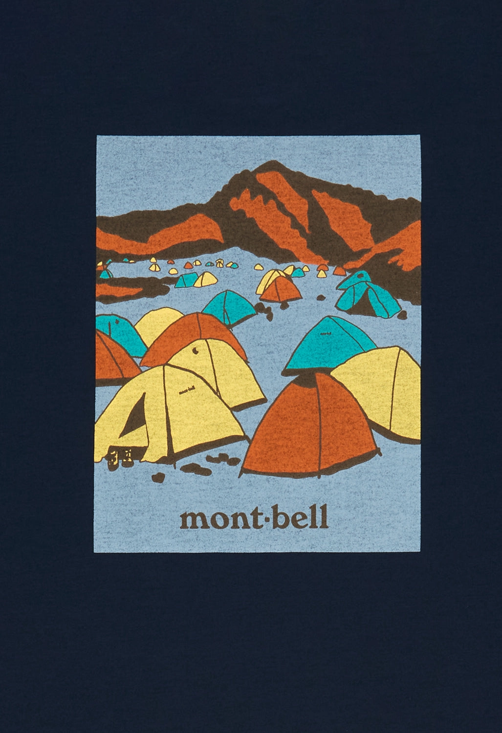 Casual Layer Wear Montbell Men's Wickron Mountain Camping T-Shirt - Navy