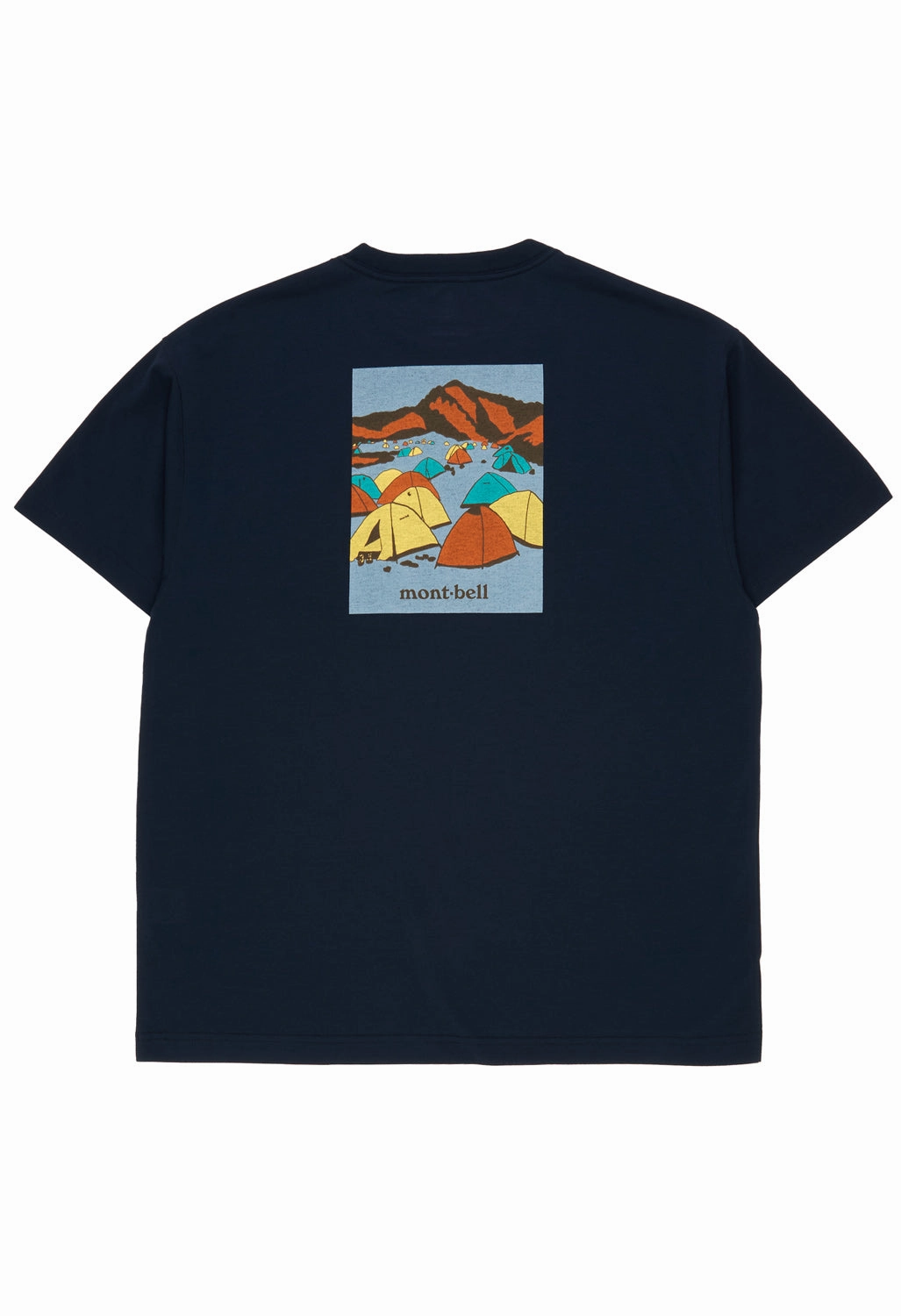 Trendy Fabric Eco Friendly Fabric Montbell Men's Wickron Mountain Camping T-Shirt - Navy