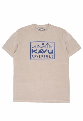 Running Speed Soft and Stretchy KAVU Men's Set Off Tee - Greige