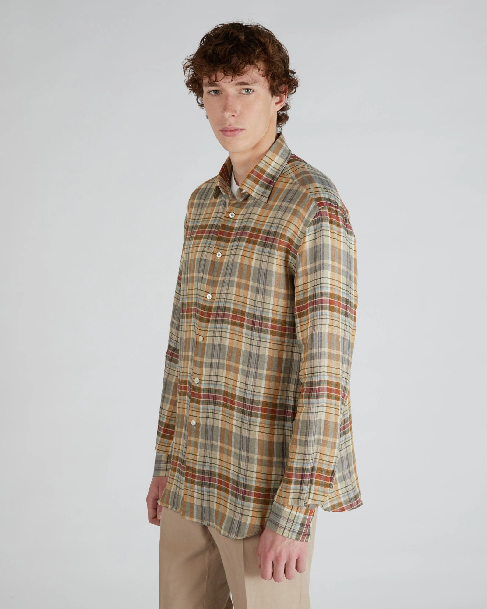 Comfy Wear Youthful Style Casual-fit linen shirt