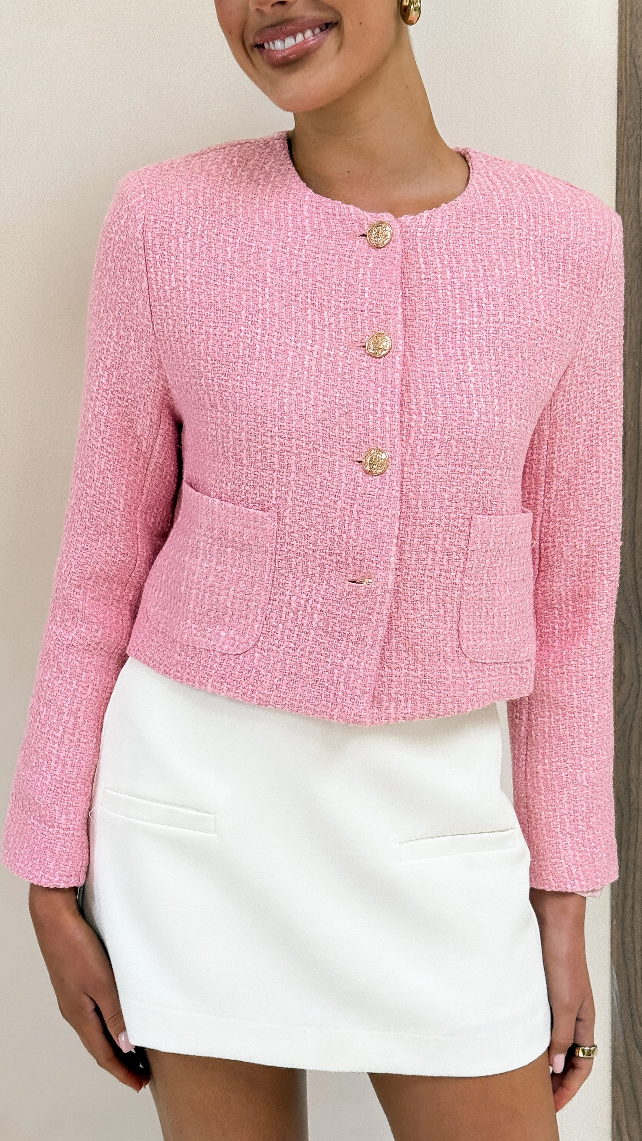 Laina Jacket - Pink Compact Design