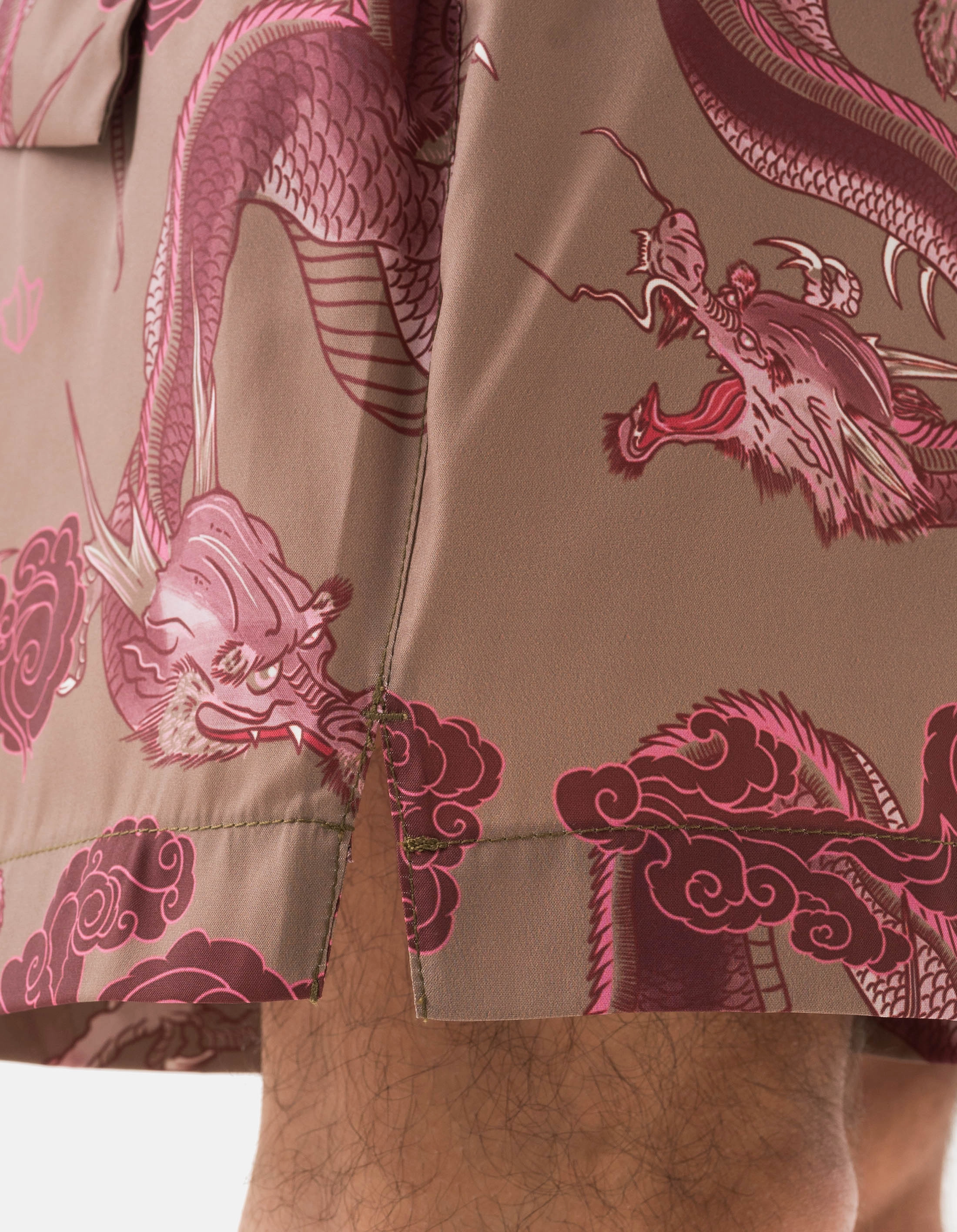 No Slip Waistband 1549 Dragon Swim Shorts Olive