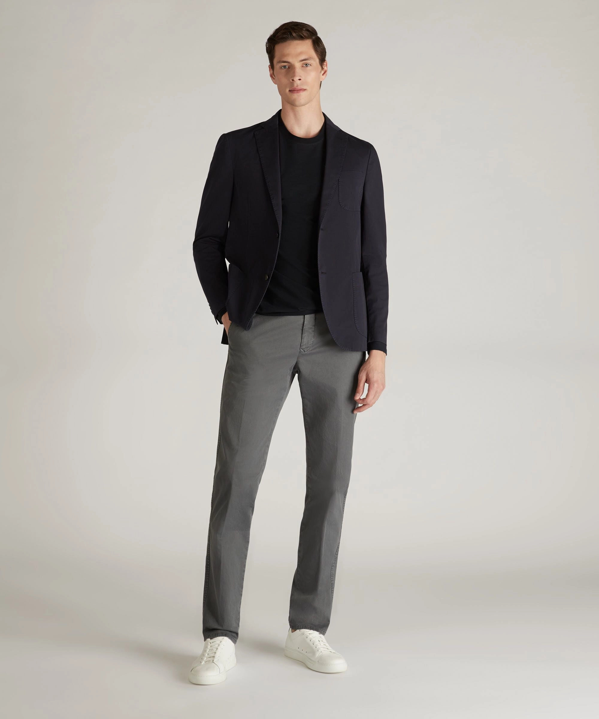 Slim-fit certified stretch gabardine trousers NonIrritatingStitching Outdoor Lifestyle
