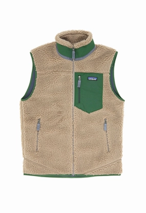Articulated Sleeves Seamless Street Fit Patagonia Men's Classic Retro-X Vest - Seabird Grey