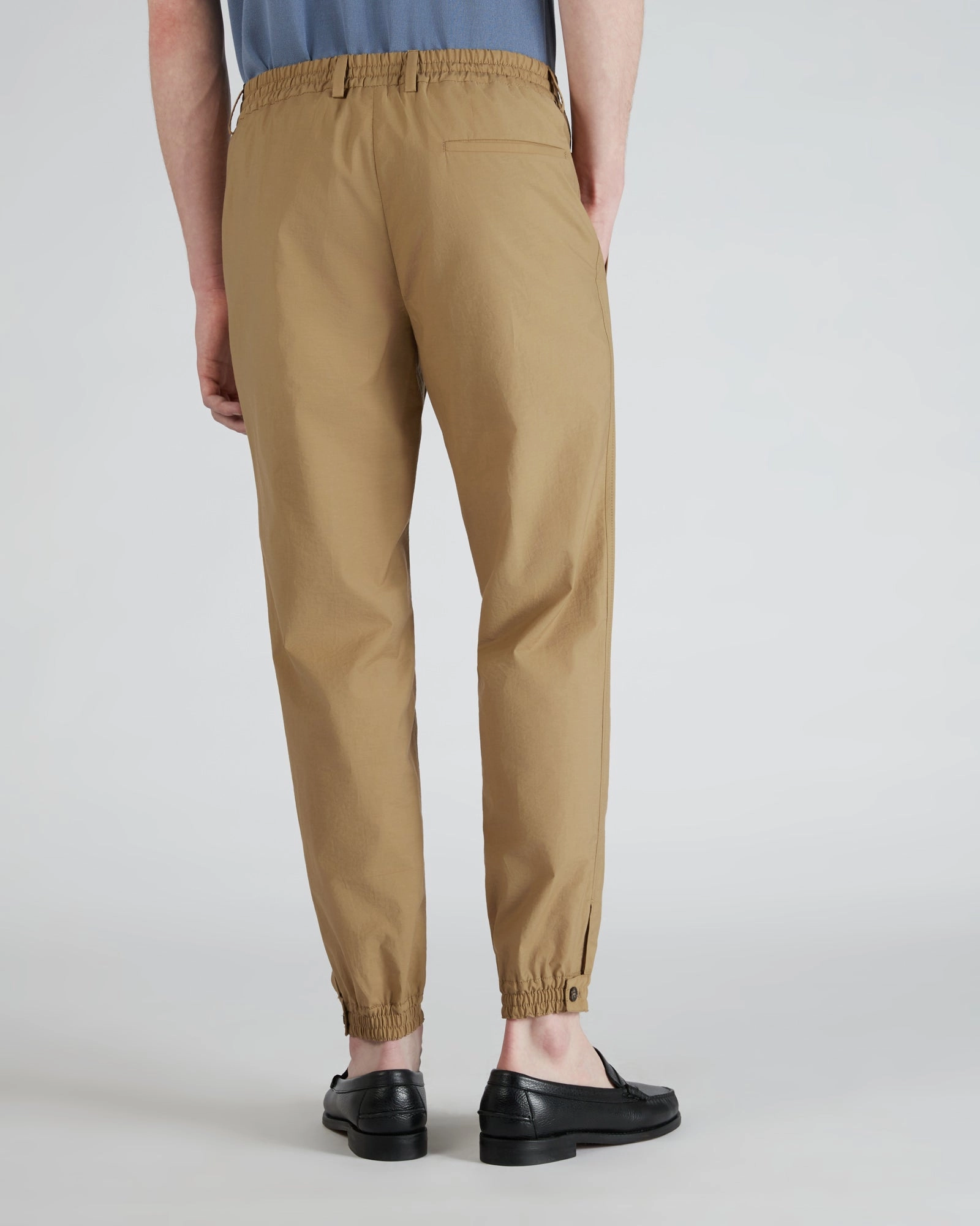 DurablePolyester Metallic accents Tapered-fit cotton and technical fabric trousers