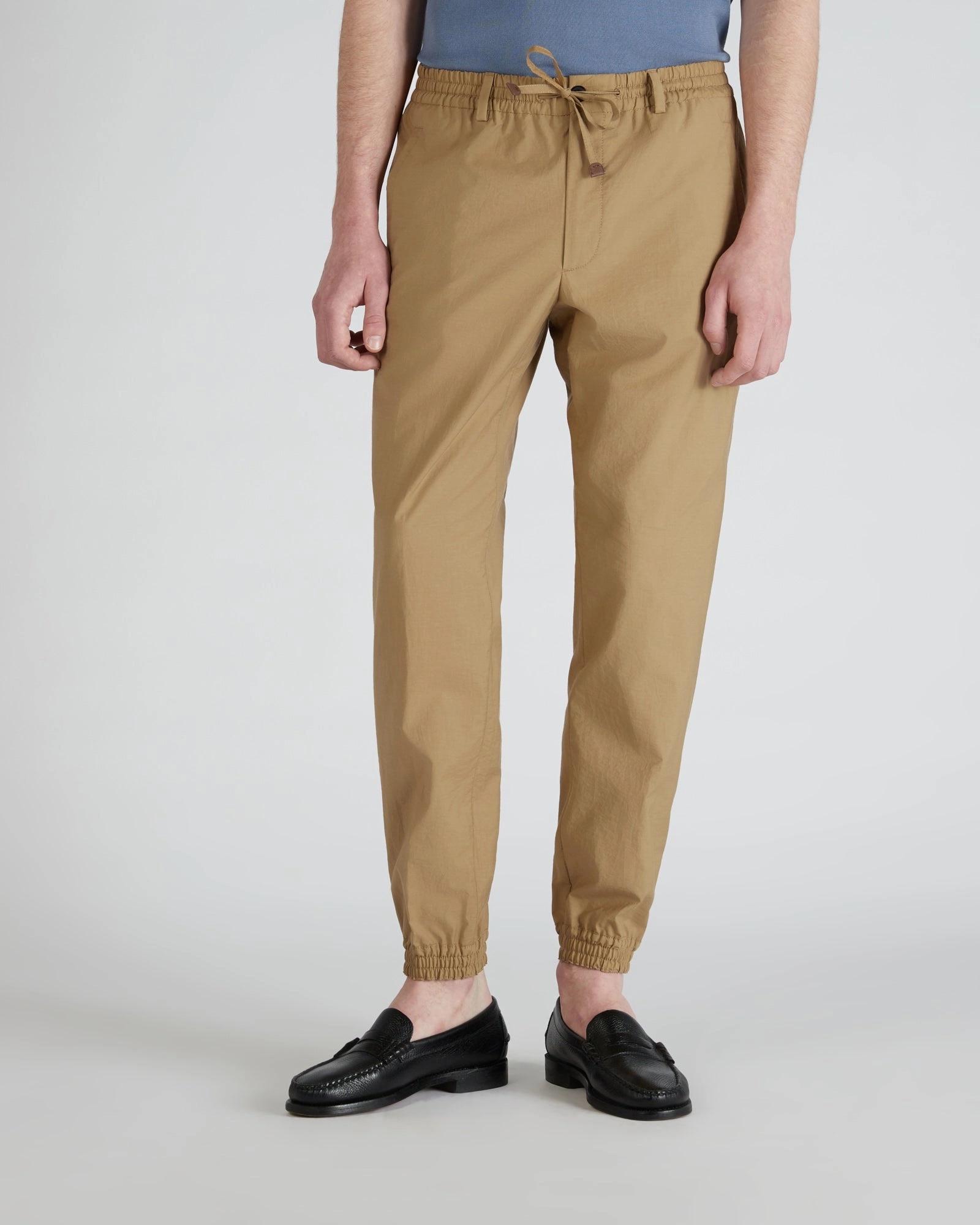 Comfortable Stretch Tapered-fit cotton and technical fabric trousers