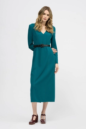 Mimi Dress Sea Green Draped Silhouette Trendy Waist