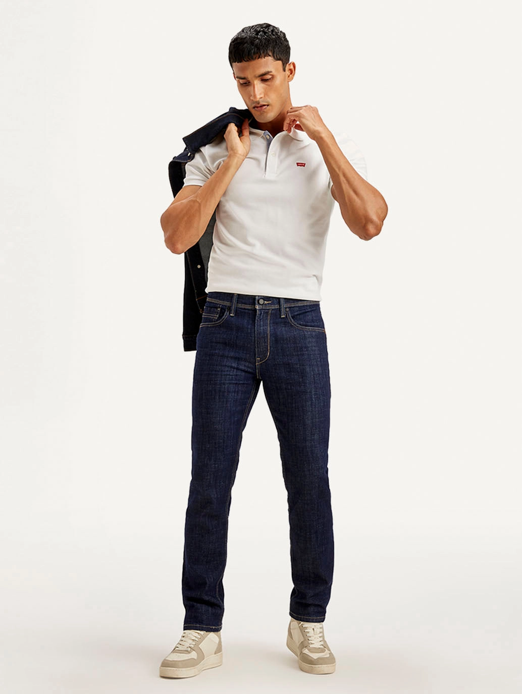 Men's 511 Indigo Slim Fit Mid Rise Jeans Minimalist Night Out Smooth Modern Fit