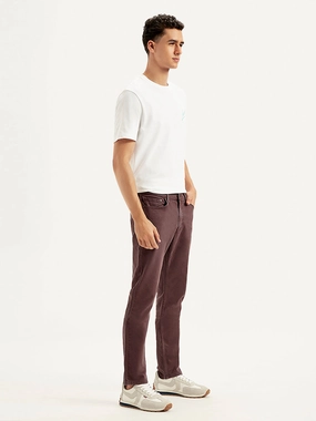 Essential Wear Men's 512 Brown Slim Tapered Fit Mid Rise Jeans