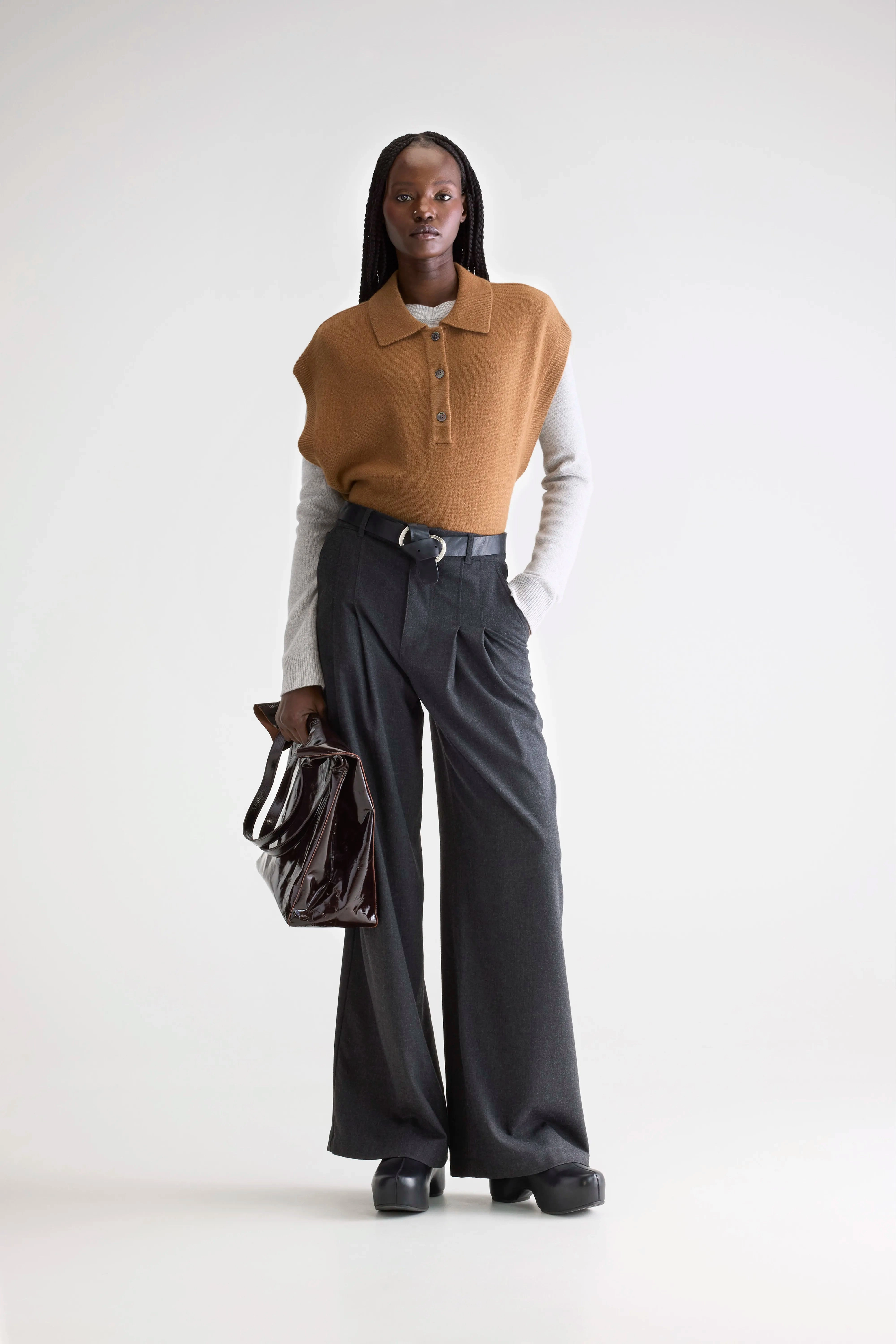 Sixtine tailored trousers (252 / W / ANTHRACITE) Relaxed Comfort Fit