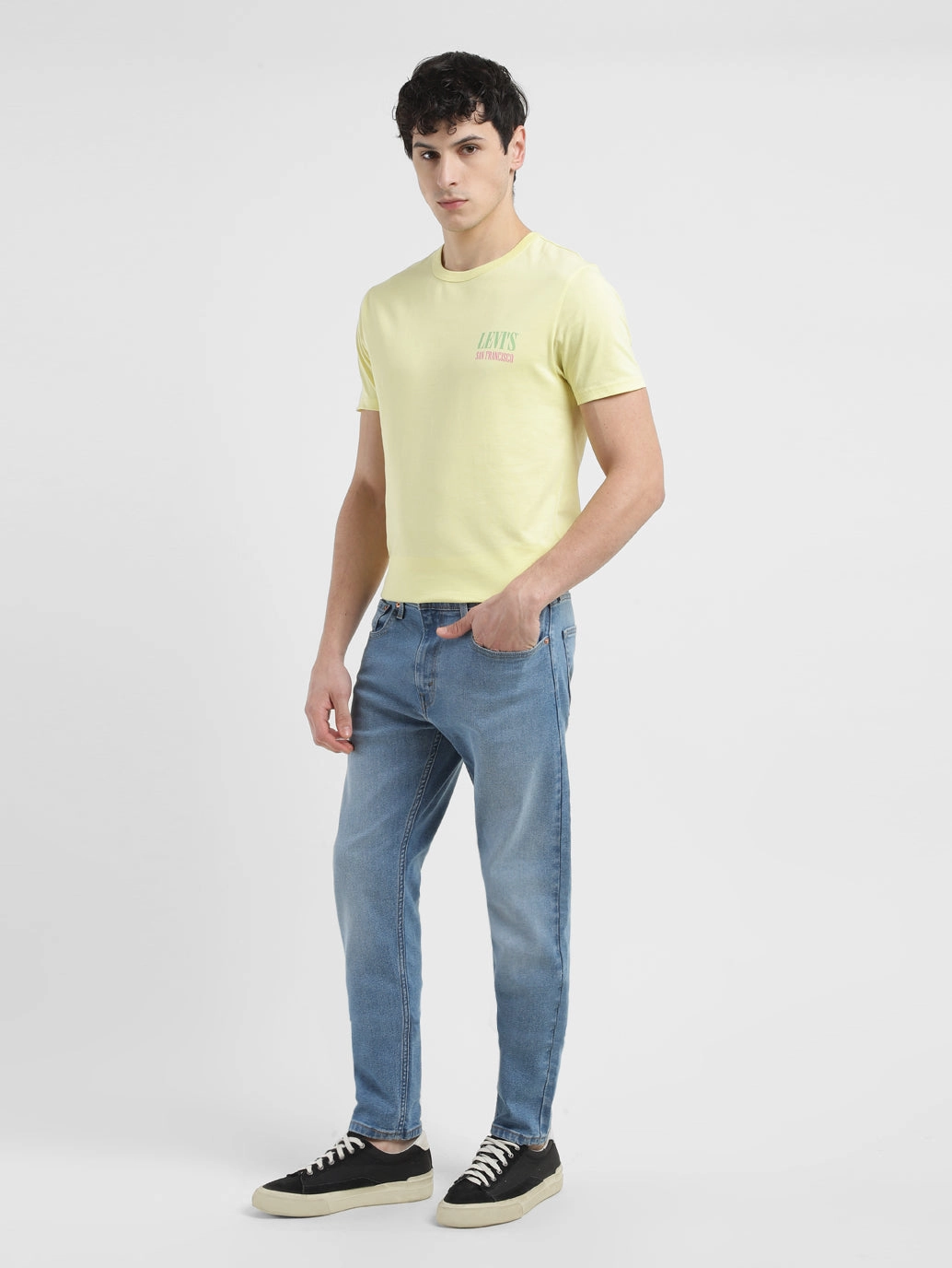 Men's 512 Blue Slim Tapered Fit Mid Rise Jeans Modern Straight Leg