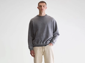 Scoop neck appropriate for autumn Fabien crewneck sweatshirt (252 / M / BLACK BLUE)